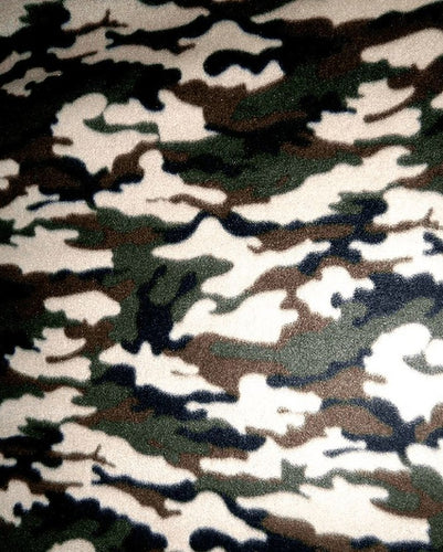 Lilly Craft Army Camouflage Fleece Print Fabric 58-60
