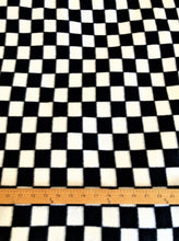 Lilly Craft Black and White Checkered Fleece Fabric 58-60" Wide Sold by the Yard