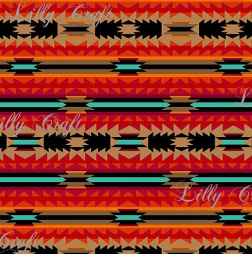 Lilly Craft Crimson Arrow Tribal Print Fleece Anti-Pill FABRIC 58-60