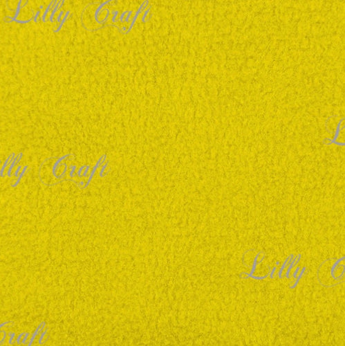 Lilly Craft Solid Color Yellow Fleece Anti-Pill FABRIC 58-60