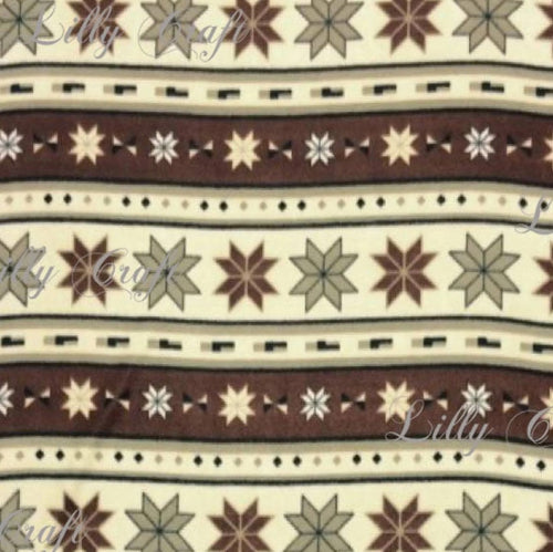 Lilly Craft Striped Aztec Tribal Print Fleece Anti-Pill FABRIC 58-60