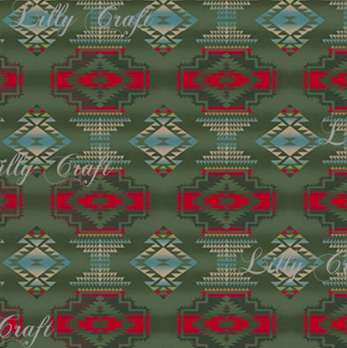 Lilly Craft Windrunner Red Tribal Print Fleece Anti-Pill FABRIC 58-60