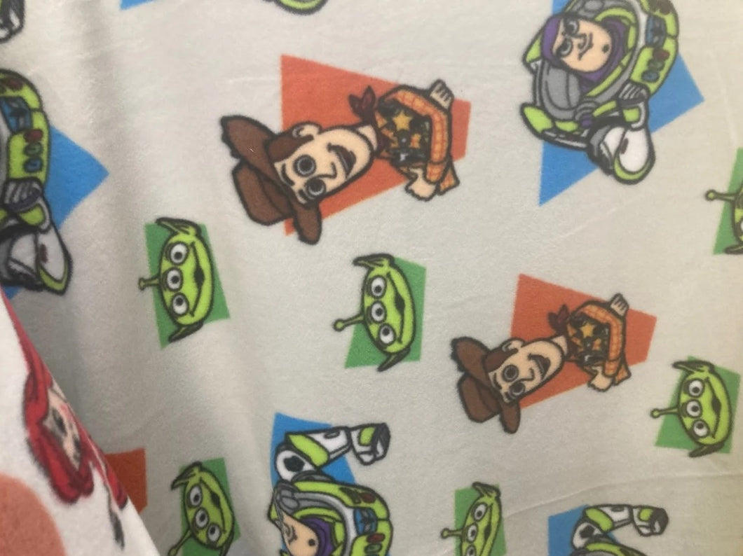 Lilly Craft Woody and Buzz Fleece Fabric is Cut and Sold by the Yard 100% Polyester and is 58” / 60” Wide