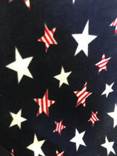 Lilly Craft Patriotic Multi-Color Stars on Navy Fleece Fabric Is 58” / 60” Wide and Sold by the Yard