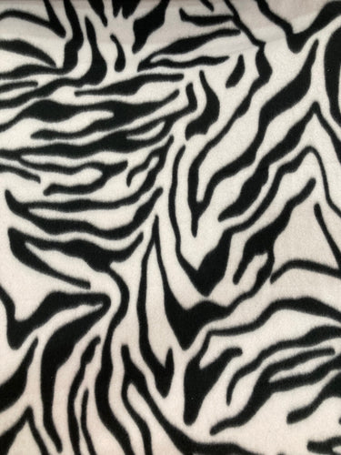 Lilly Craft Zebra Black and White Print Fleece 58-60