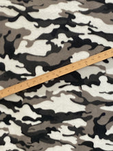Lilly Craft Grey and Black Camouflage FLEECE Fabric 100% Polyester - 58 60 Wide and Sold by the Yard