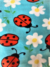 Lilly Craft Lady Bugs on Turquoise Fleece Print Fabric 58-60" Wide Sold by the Yard