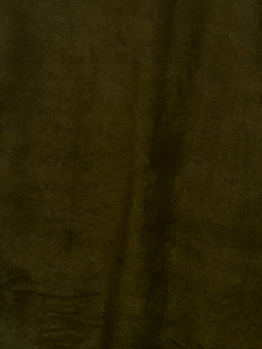 Lilly Craft Solid Color Dark Olive Green Fleece Fabric - 58-60