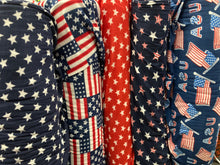 Lilly Craft Patriotic Multi-Color Stars on Navy Fleece Fabric Is 58” / 60” Wide and Sold by the Yard