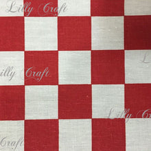 Checkered 1" Poly Cotton Fabric - Sold By The Yard - 58" / 60"