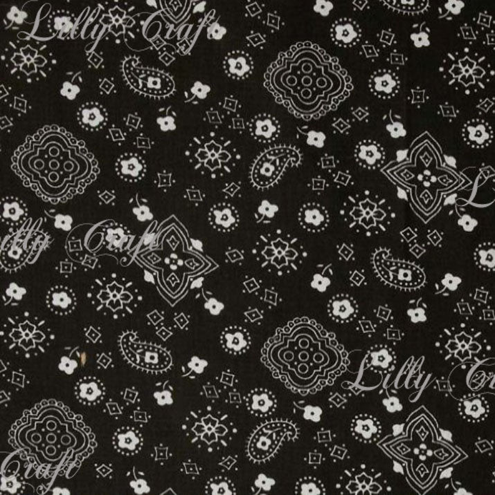 Bandana Poly Cotton Fabric - Sold by the Yard - 58