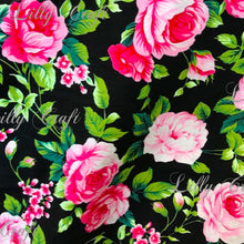 Roses Poly Cotton, 58"/60" Inches Wide – Sold By The Yard