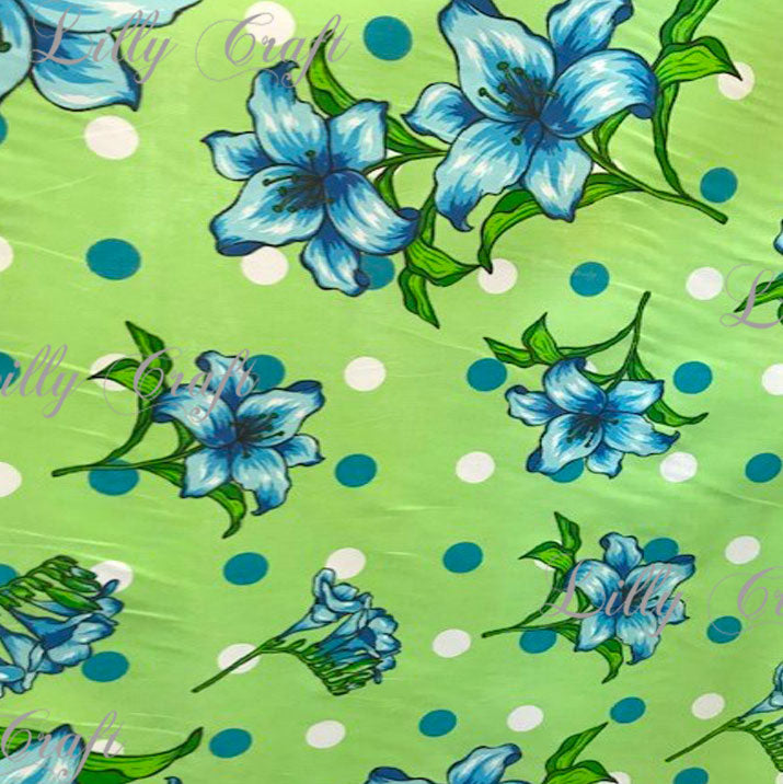 Lilly Craft Lillies on Colorful Fabrics Poly Cotton, 58
