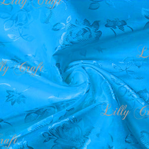 Brocade Jacquard Satin NO STRETCH Fabric 58”- 60” Wide - Sold By The Yard MORE THAN 30 COLORS