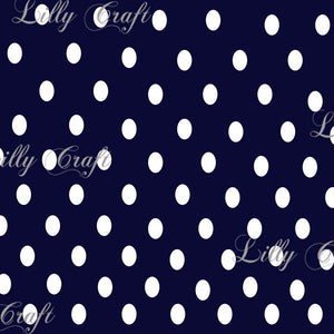 Polka Dots 1/4" Poly Cotton Fabric - Sold By The Yard - 58" / 60"